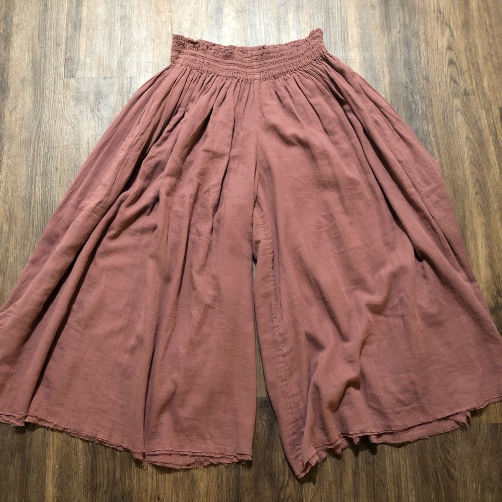 Free People Wide Leg Gauze Culottes